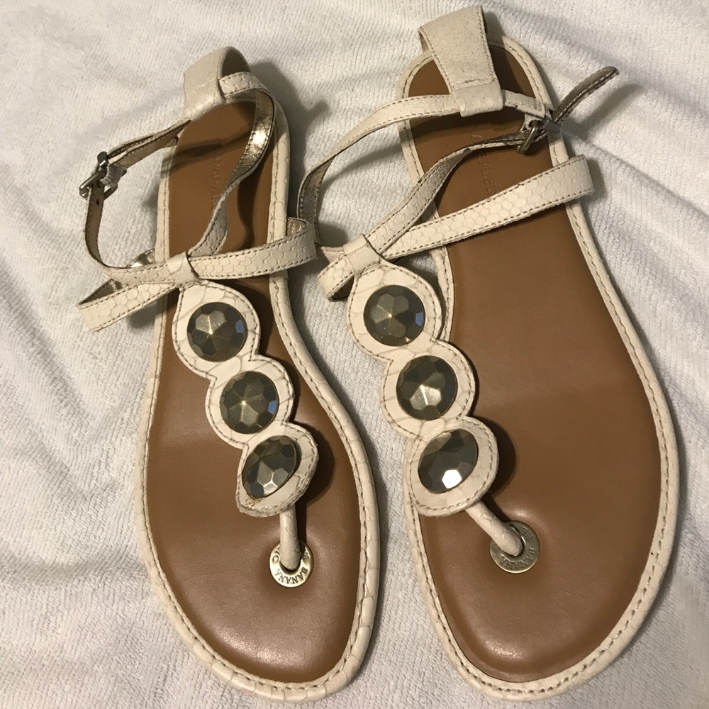 Banana Republic cream sandal